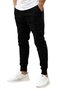 Set of 3/3 Pieces Unisex Ribbed Regular Black Gray Navy Blue Color Sports Sweatpants - 5
