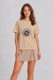 Women's Vintage Citrus Chest Print - Cream