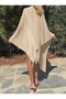 Women's Viscose Knitwear Shawl Asymmetrical Cut Draped Cape Summer Beach Dress - 2