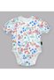 100% Cotton Ruffled Watermelon Sleeves Snap Fastener Flamingo Baby Bodysuit