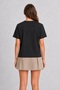 Women's Minimalist Street Lamp - Back Print - Black - 2