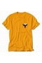 Women's Taurus Modern Geometric Design Printed T-Shirt - Yellow