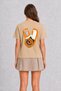 Women's Geometric Climbing Gear Graphic Design - Back Print - Cream - 2