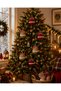 Set of 6 Christmas Decorative Jute and Red Balls – Pine Tree and Table Ornament - 2
