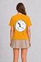 Women's Modern Rhythmic Gymnastics Moving Visual - Back Print - Yellow - 2