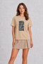 Women's Wall Climbing Ivy Botanical Design - Cream