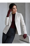 Women's Burgundy Leather Gloves with Metal Stone Detail Eld42 - 2