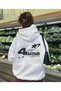 Unisex Men/Women Star Colorful Stone Printed Cotton Oversized Hooded Sweatshirt