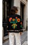 Women's Colorful Floral Embroidery Detailed Buttoned Jacket - 2
