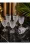 Set of 6 Crystal Cut Water Glasses |   Coffee with Water Glass |   Elegant Glass Cup