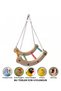 Wooden Gondola Bird Swing - Colorful Step-By-Step Budgie and Parrot Toy - 2