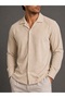 New Season Ottoman Long Sleeve Shirt Stretchy Ribbed Fabric - 2