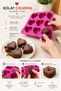 2 Pieces of 9 Heart-Shaped Silicone Cake Molds |   Chocolate, Mousse, Jelly, Soap, and Ice Mold |   Food Grade Silicone |   25X25X3 cm - 8