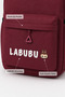 Maroon 3-Piece Bag Set – Large School Backpack, Medium Hand Bag & Small Pencil Pouch with Cute Cartoon Print - 3