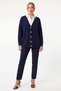 Women's V-Neck Buttoned Long Knitwear Cardigan Relaxed Fit - 4