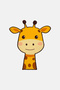 Smiling Giraffe Embroidered Edged Snack Mat 1 Piece - 2