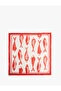 Cotton Fish Patterned Square Scarf Bandana - 2