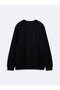Regular Fit Basic Crew Neck Navy Blue Sweatshirt - 4