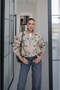 Beige Frida Sequin Embroidered Bomber Jacket