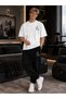 La Print Detailed Premium Oversize Cotton T-Shirt Sweatpants Adult Set - 2