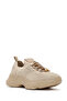 Zero Women's Beige Lace-Up Stone Detailed Fabric Sneaker Af520000Tt - 6