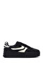 Women's Black Lace-Up Thick-Soled Sneaker Af520003Sv