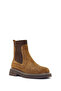 Women's Tan Suede Leather Chelsea Boots Wf180009Ds - 8