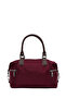 Women's Burgundy Long Strap Fabric Shoulder Bag Ab240007Kk - 3