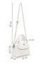 Women's Cream Long Strap Shoulder Bag Ab150009Sv - 2
