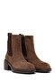 Women's Mink Thick Heeled Suede Leather Chelsea Boots Wf220009Ds - 2
