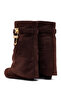 Women's Brown Wedge Heeled Suede Boots Af500002Ss - 7