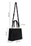 Women's Black Long Strap Shoulder Bag Ab150017Sv - 2