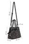 Women's Black Long Strap Patterned Shoulder Bag Ab150015Sf - 2