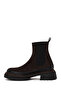 Women's Anthracite Thick Soled Suede Leather Chelsea Boots Wf170033Ds - 3