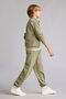 Half Zipper Printed Long Sleeve Top Elasticized Leg Bottom 2-Piece Set Boys I0291A826Au - 2