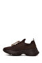 Zero Women's Brown Lace-Up Stone Detailed Fabric Sneaker Af520000Tt - 3