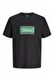 Men's Black Jjbuster Tee Ss Crew Neck Bts Sn Pls Large Size T-Shirt - 6