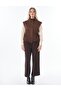 High Collar Suede Vest Chocolate - 4