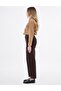 Straight-Leg Velvet Trousers Dark Brown - 3