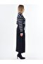 Belt Detailed Non Denim Trousers Black - 5