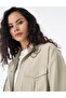 Double Pocket Stand Collar Jacket Mold Green - 7