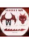 (eb228-Red)Children's Dragon Wing Costume Dinosaur Tail Mask Set Prop Dragon Wings Tail Mask for Kids Dragon Costume Cosplay Party - 2