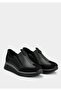 Black Leather Women's Shoes - 2