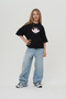 Girl's Oversize Cowbaby Printed T-Shirt - T-Shirt with Ribbon Detail and Cowboy Hat - 3