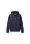 Men's Regular Cut High Cotton Content Hooded Long Sleeve Navy Blue Sweatshirt - 7
