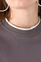 Crep Women's 3 Thread Yarn Contrast Layer Detailed Soft Inside Oversize Sweatshirt Anthracite - 3