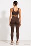 Women's Brown High Waist Slimming Stretchy Leggings - 5
