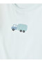 Two Mt Shop Quality Lcw Baby Blue Short Sleeve Printed Baby Boy Bodysuit - 3