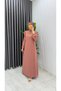 Women's Hijab Crepe Fabric Dusty Rose September Model Dress