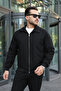 Men's Zippered Cashmere Shirt Collar Winter Coat - 3